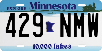 MN license plate 429NMW