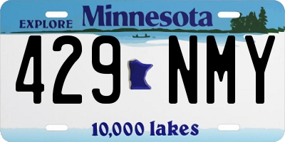 MN license plate 429NMY