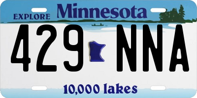MN license plate 429NNA