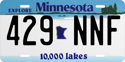 MN license plate 429NNF