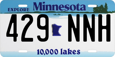 MN license plate 429NNH