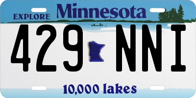 MN license plate 429NNI