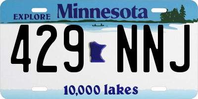 MN license plate 429NNJ