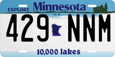 MN license plate 429NNM