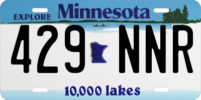 MN license plate 429NNR