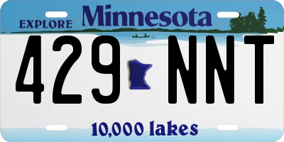 MN license plate 429NNT