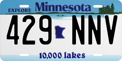 MN license plate 429NNV