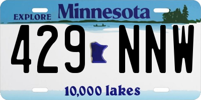 MN license plate 429NNW