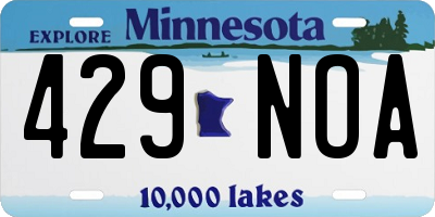 MN license plate 429NOA