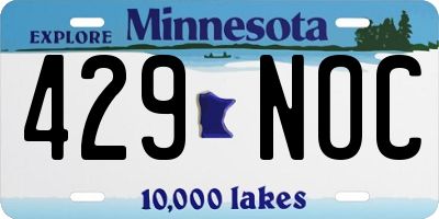 MN license plate 429NOC