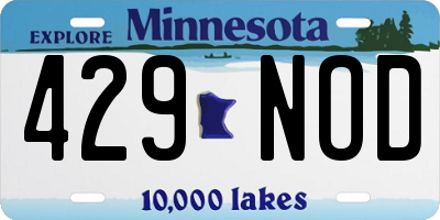 MN license plate 429NOD