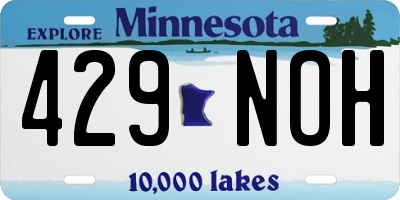 MN license plate 429NOH