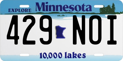 MN license plate 429NOI