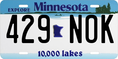 MN license plate 429NOK