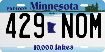 MN license plate 429NOM