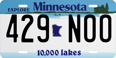 MN license plate 429NOO