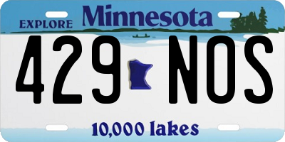 MN license plate 429NOS