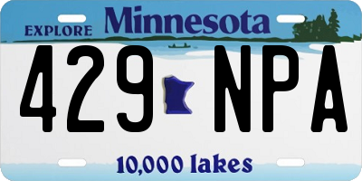 MN license plate 429NPA