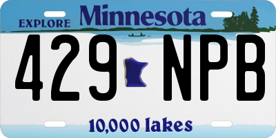 MN license plate 429NPB