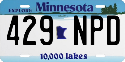MN license plate 429NPD