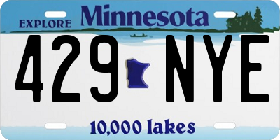 MN license plate 429NYE