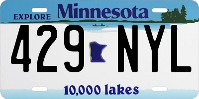 MN license plate 429NYL