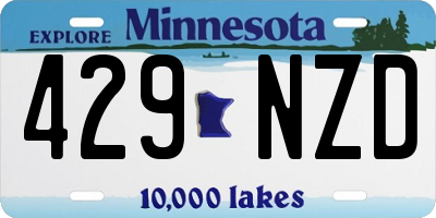 MN license plate 429NZD