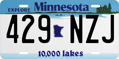 MN license plate 429NZJ