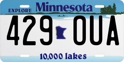 MN license plate 429OUA