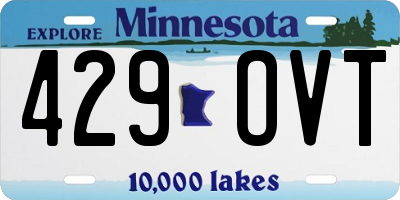 MN license plate 429OVT