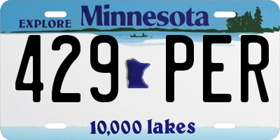 MN license plate 429PER
