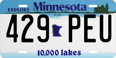 MN license plate 429PEU