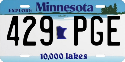 MN license plate 429PGE