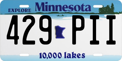 MN license plate 429PII