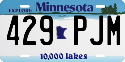 MN license plate 429PJM