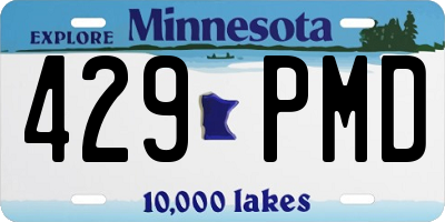MN license plate 429PMD