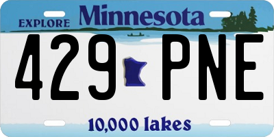 MN license plate 429PNE