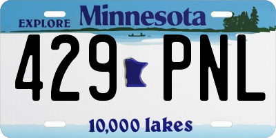 MN license plate 429PNL