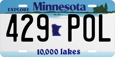 MN license plate 429POL