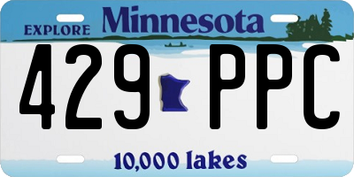 MN license plate 429PPC