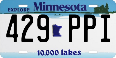 MN license plate 429PPI