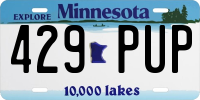 MN license plate 429PUP