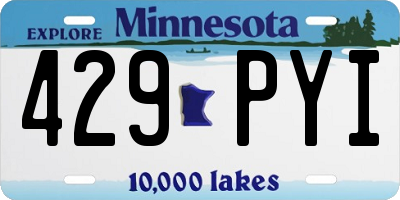 MN license plate 429PYI