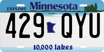 MN license plate 429QYU