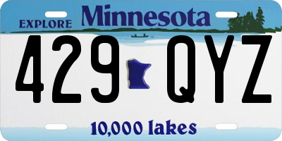 MN license plate 429QYZ
