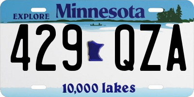 MN license plate 429QZA
