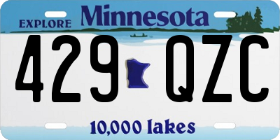 MN license plate 429QZC