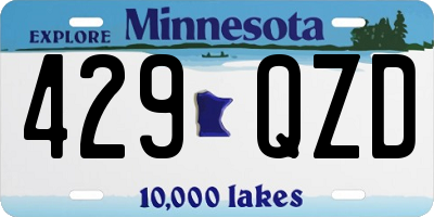 MN license plate 429QZD