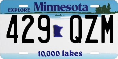 MN license plate 429QZM