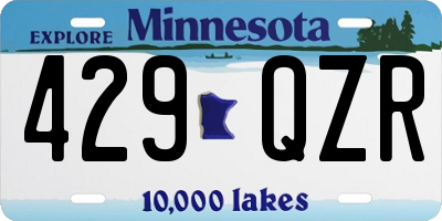 MN license plate 429QZR